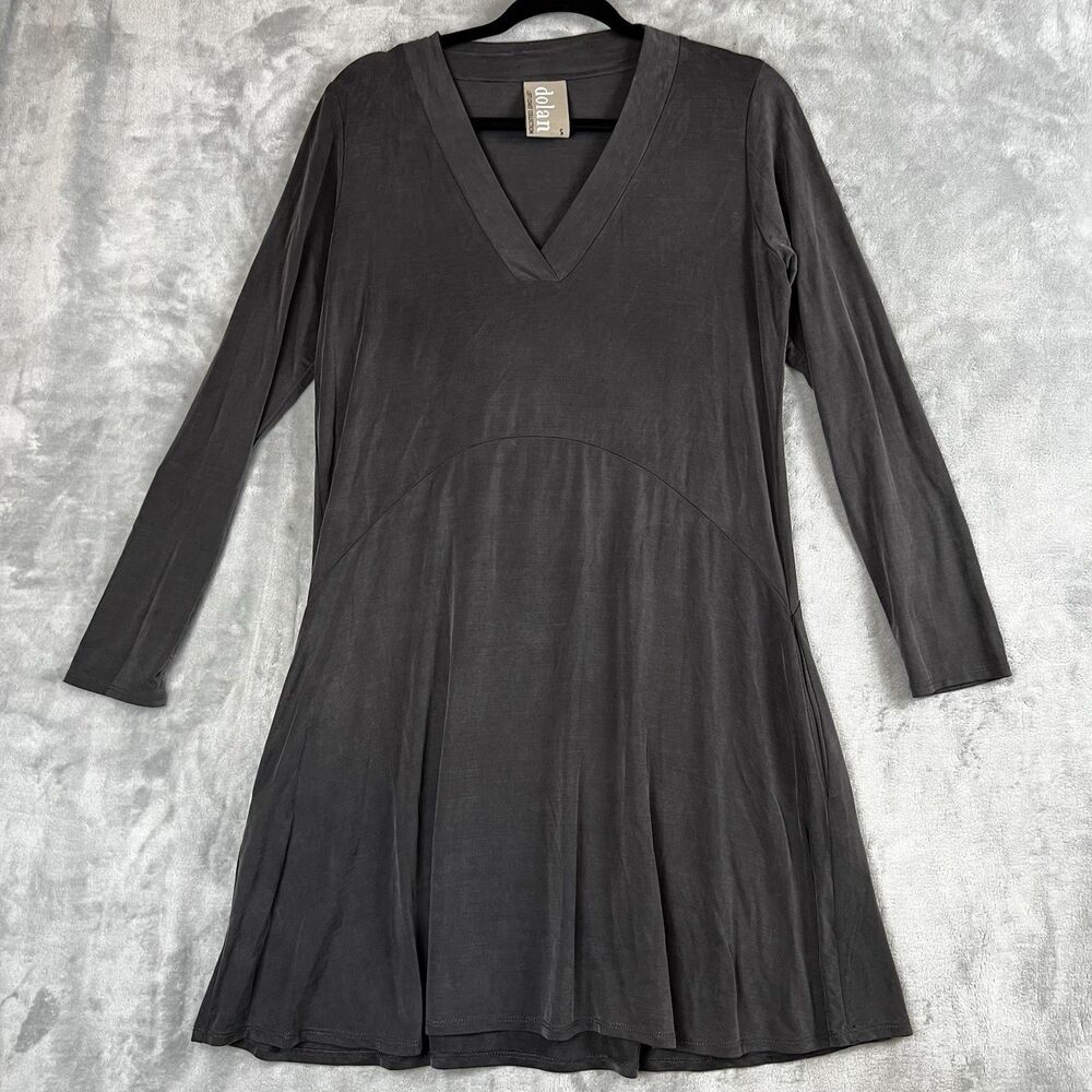 Anthropologie Dress  Dolan Left Coast Small Gray Mini Tunic‎ Swing Pockets